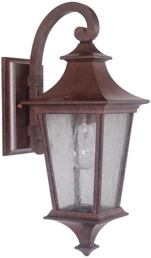 Craftmade Z1354-AG-LED Argent Outdoor LED Lighting Seeded Glass Wall Sconce, Aged Bronze Textured 1-Light (6