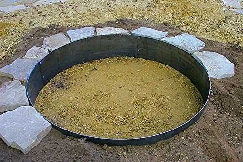 Steel Round Fire Pit Metal Campfire Ring Liner 12
