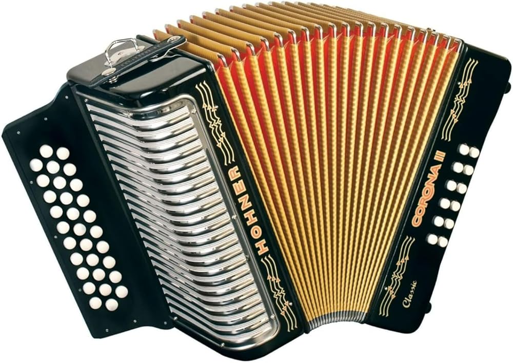 Hohner 3523FB Corona II Classic Accordion (FBEb Keys, Jet Black)