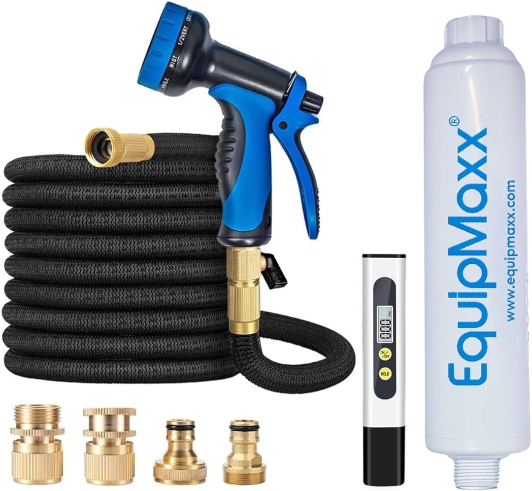 Deionized Inline Water Filter Reduces Hard Water Spots for Car Wash, Yard Cleaning, or Gardening, 3/4