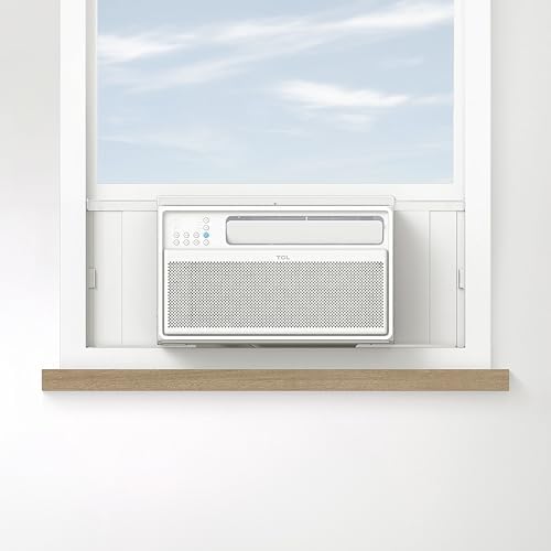 TCL 10,000 BTU Q-Series Smart Inverter Window AC, 115V, Inverter AC for Rooms up to 450-Sq. Ft., Ultra-Quiet, 38% Energy Saving, EZ Install, Open-able Window, Works with Alexa and Google Assistant