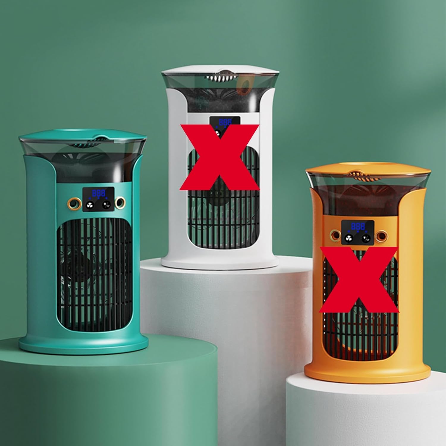 Portable Air Conditioner Ac Unit, 9” Evaporative Air Cooler, CoolingTower Fan For Bedroom, Outdoor, Indoor(Green)