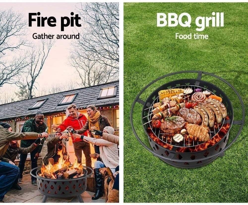 Fire Pits Outdoor Wood Burning Wood Burning Fire Pitrd with Cooking Grill