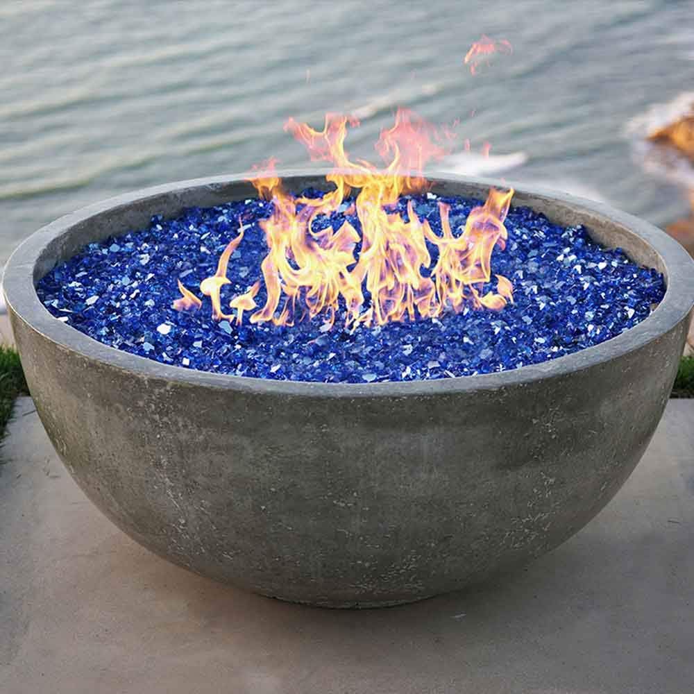 Prism Hardscapes Moderno 1 Concrete Gas Fire Pit (PH-400-5NG), Natural Gas, Ultra White, 39-Inch