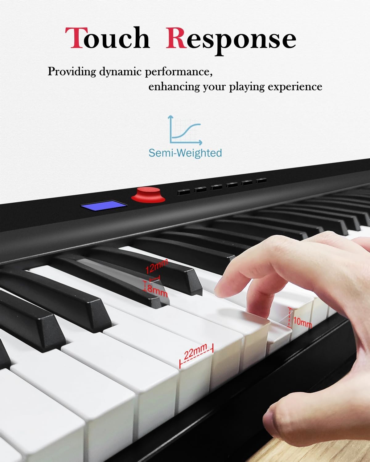 Longeye Foldable Piano Keyboard 88 Key Folding Piano Portable Electric Keyboard Semi Weighted Digital Piano for Beginners with Headphone, Sustain Pedal, Music Rest, Carry Case (Enhanced Sound)