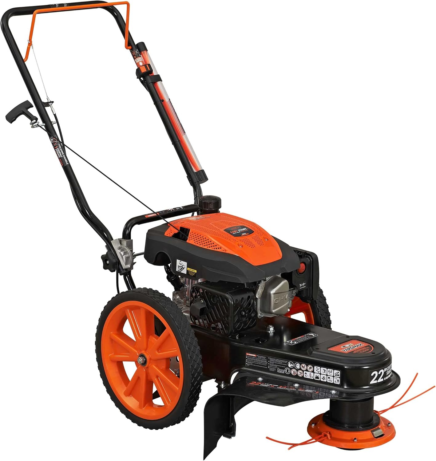 YARDMAX YL2250 22 in. 170cc Gas Walk Behind String Trimmer Mower, Orange
