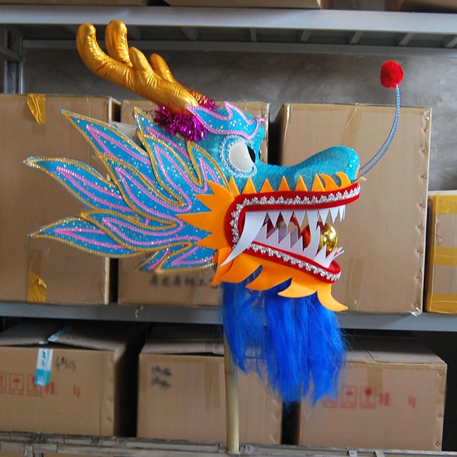 Dragon Dance Costume Props for 4 Players - Chinese New Year Performance Accessories for Outdoor Activities