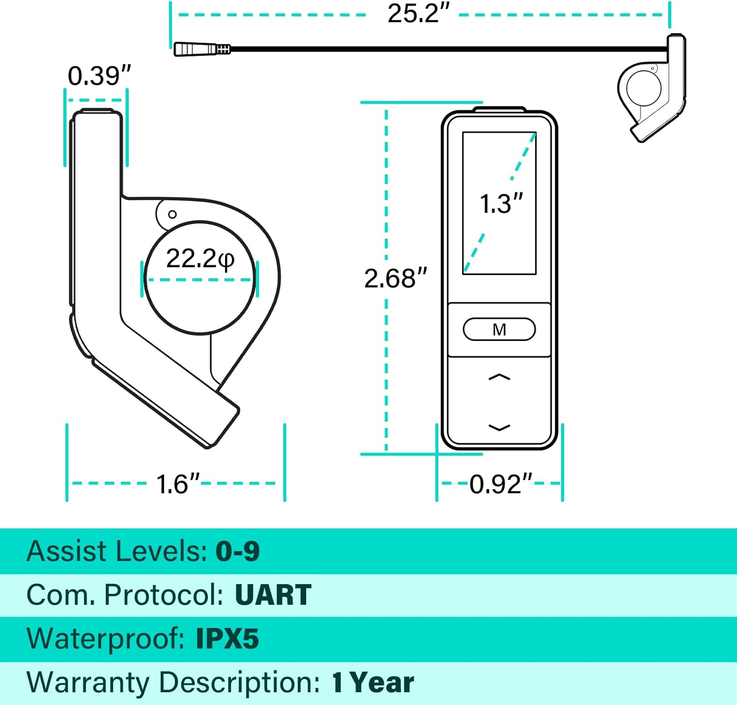 Bafang Motor 48V 750W with SW102 Display, UART Protocol（No Other Accessories）