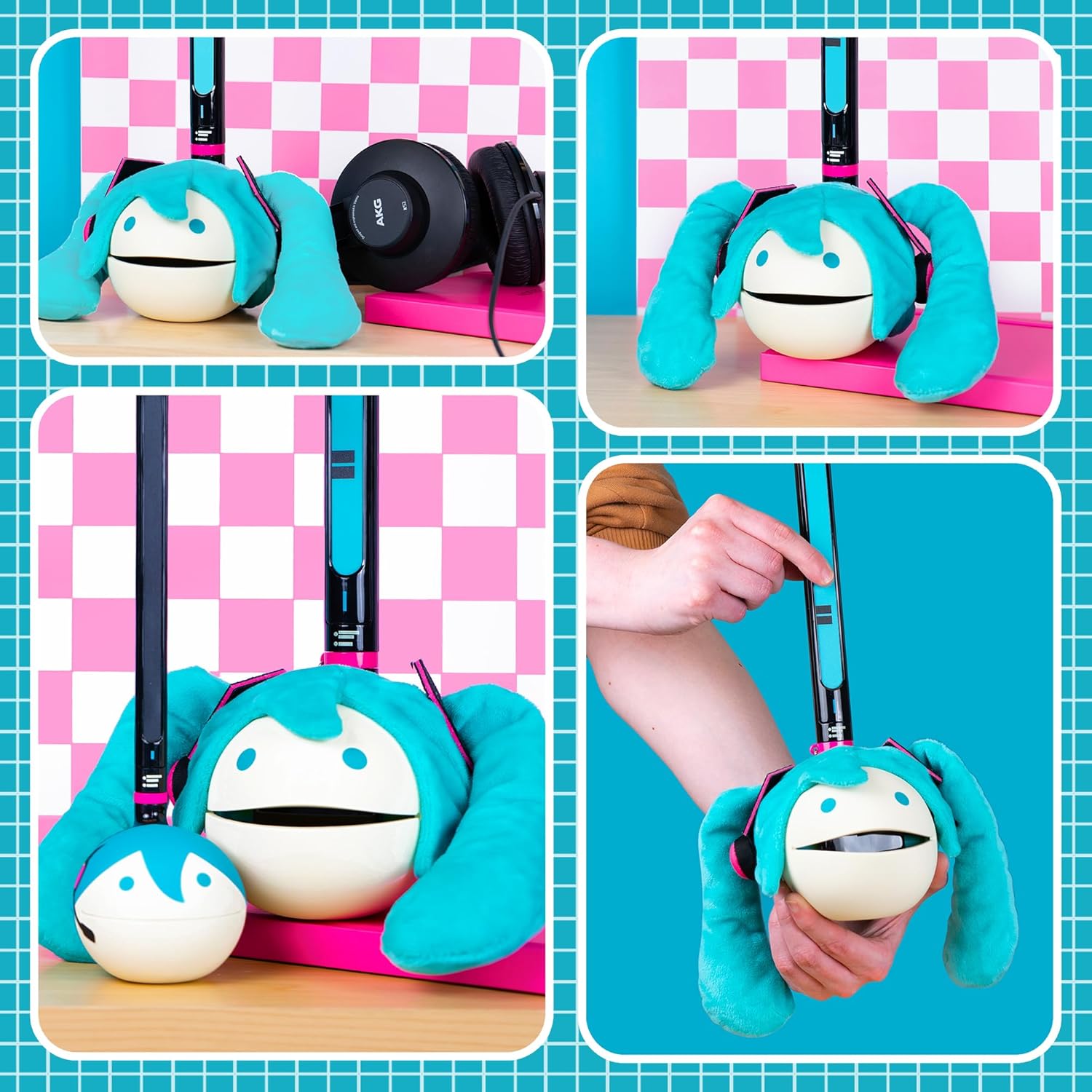 Otamatone Deluxe [Hatsune Miku Edition] Electronic Musical Instrument Portable Synthesizer from Japan Maywa Denki [Includes Removable Plush Wig]