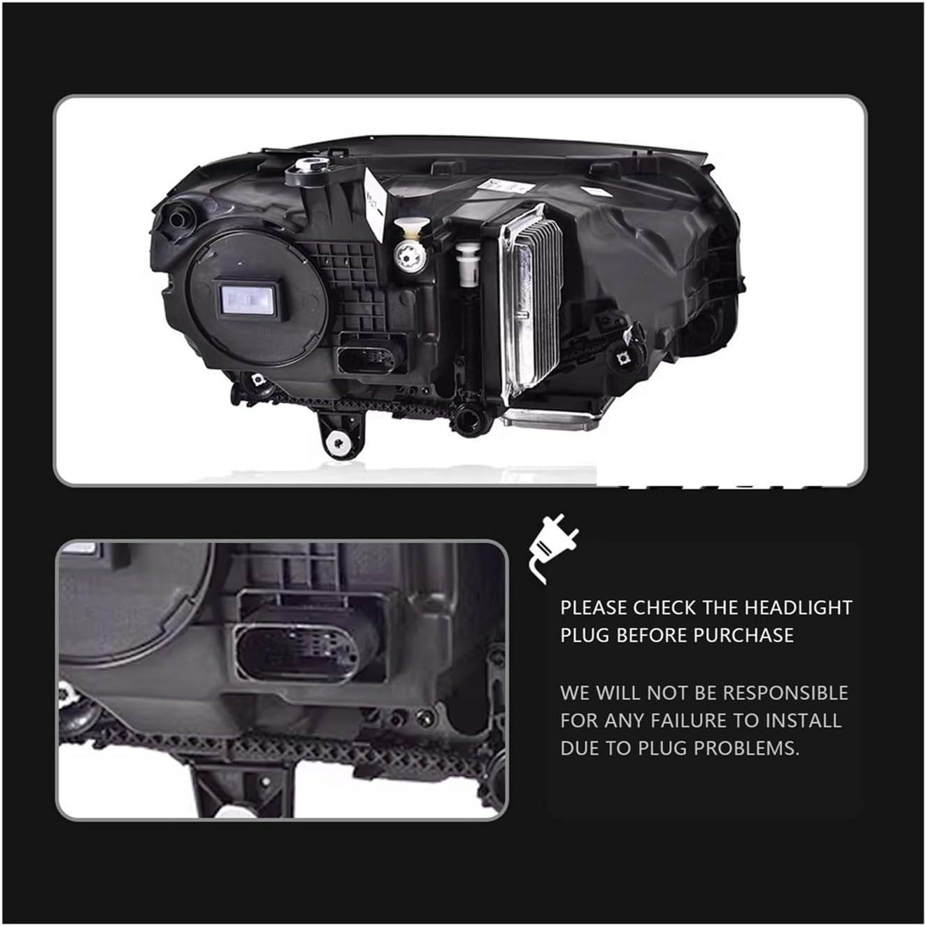 Car Lights Compatible For Benz GLE W167 Headlight 2020-2024 LED Projetor Head Lamp Daytime Running Light Automotive Accessories