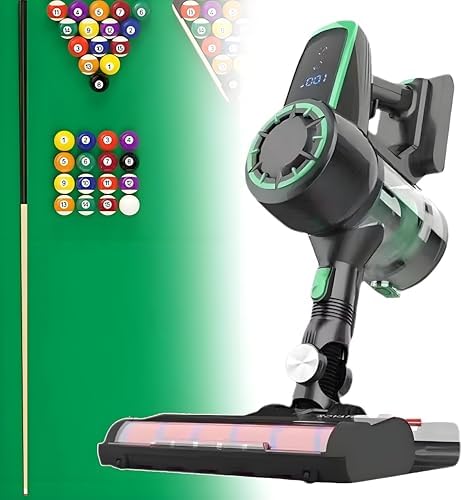 Cordless Billiard Table Cloth Vacuum Cleaner with LED Light, 22kPa Suction, Portable Handheld Cleaner for Snooker & Pool Tables, Ideal for Billiard Halls & Home Use
