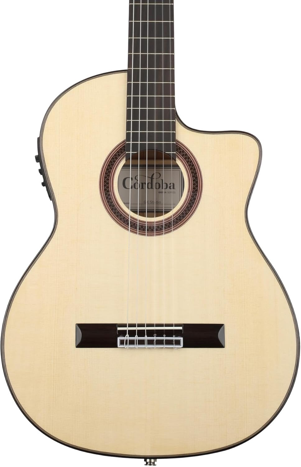 Cordoba GK Studio Cutaway Flamenco Acoustic-Electric Nylon String Guitar, Iberia Series