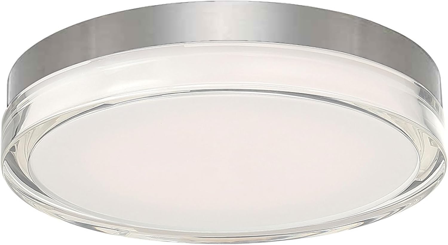 Modern Forms Pi 12in LED Round Flush Mount 3000K in Stainless Steel