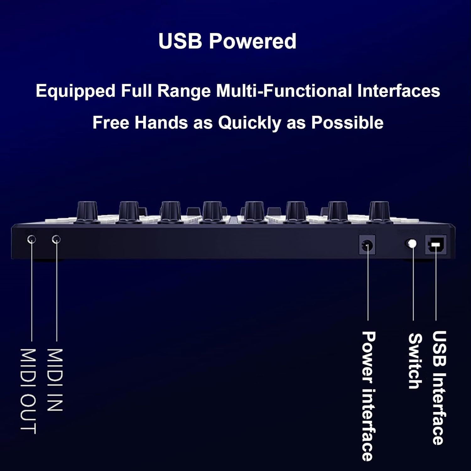 MIDI Drum Pad Controller MIDI Strike Pad 64 RGB Backlit Velocity Sensitive Pads 24 Function Buttons USB,128MB Sound Module for Live Performance Music