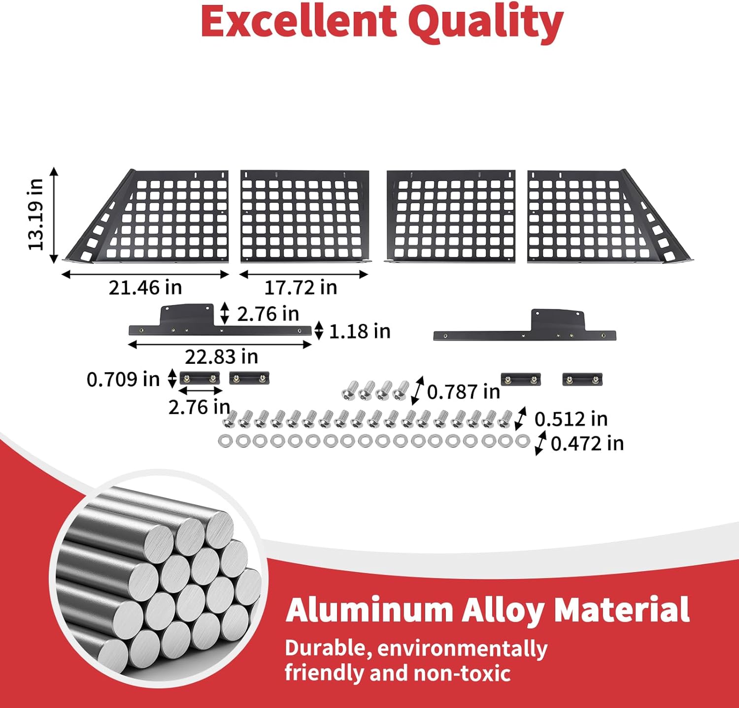 Linskip Trunk Molle Panel Compatible with 2021-2025 2026 Ford Bronco 2 Door Hard Top, Rear Window Cargo Molle Panel for Bronco Exterior Accessories - Space-Saving Organizer for Tools and Gear