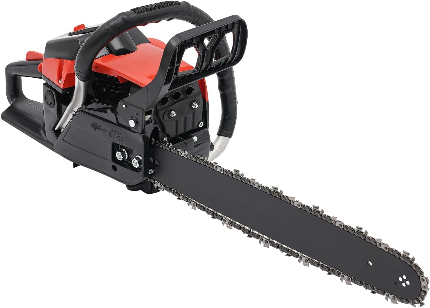 58CC Gas Chainsaw 18 Inch Gas Powered Chainsaws, 2-Stroke Handheld Cordless Chain with Air Cooling, Petrol Handheld Gasoline Chainsaws for Wood Cutting, Tree Trimming, 11000rpm