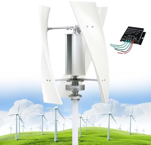 12000W Maglev Wind Turbine Generator Kit - 12V/24V/48V Vertical 3-Phase AC, MPPT Controller, 3 Blades, Magnetic Levitation for Boats, Cabins, Mobile Homes - Colorful, Efficient Renewable Energy S...