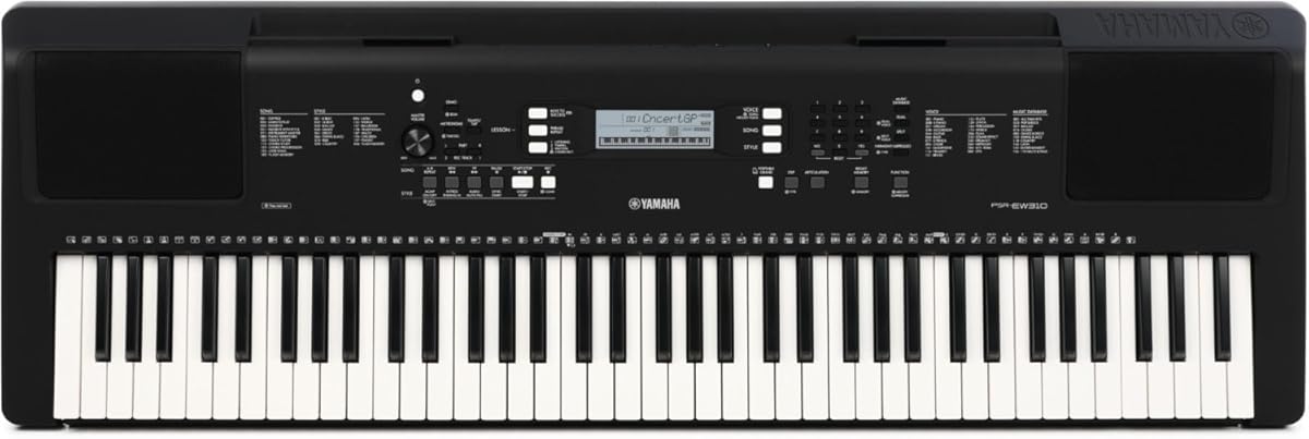 Yamaha PSREW310 76-Key Touch Sensitive Portable Keyboard with PA130 Power Adapter