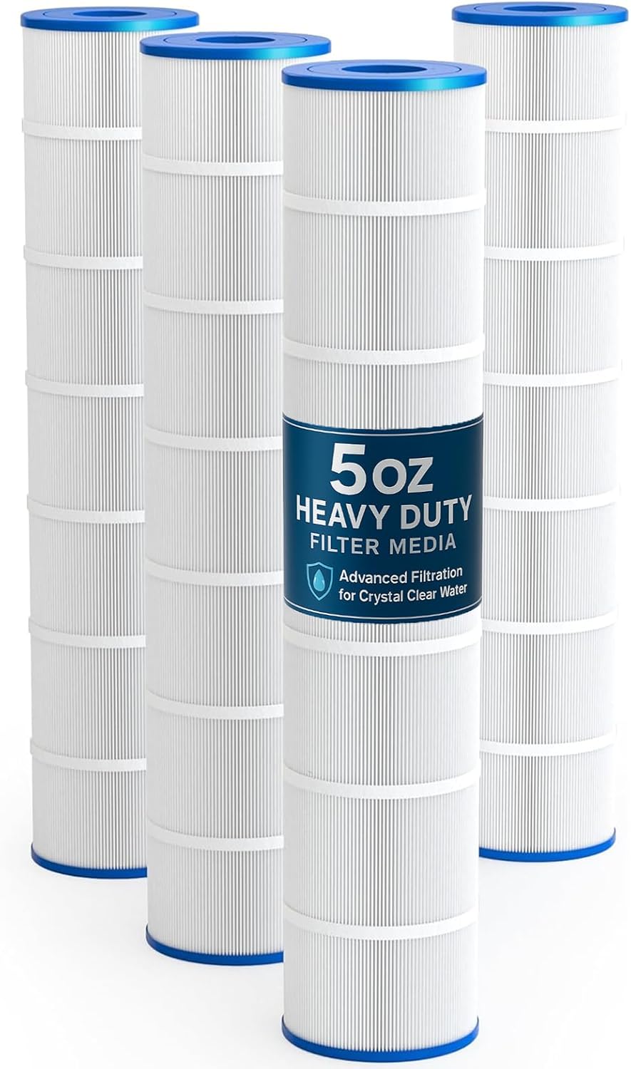 4 Pack C5520 Pool Filter Cartridges Compatible with Hayward CX 1380, C-5500, Heavy Duty 5oz Fabric for Superior Filtration & Durability, Replaces PA137, CX1380REM