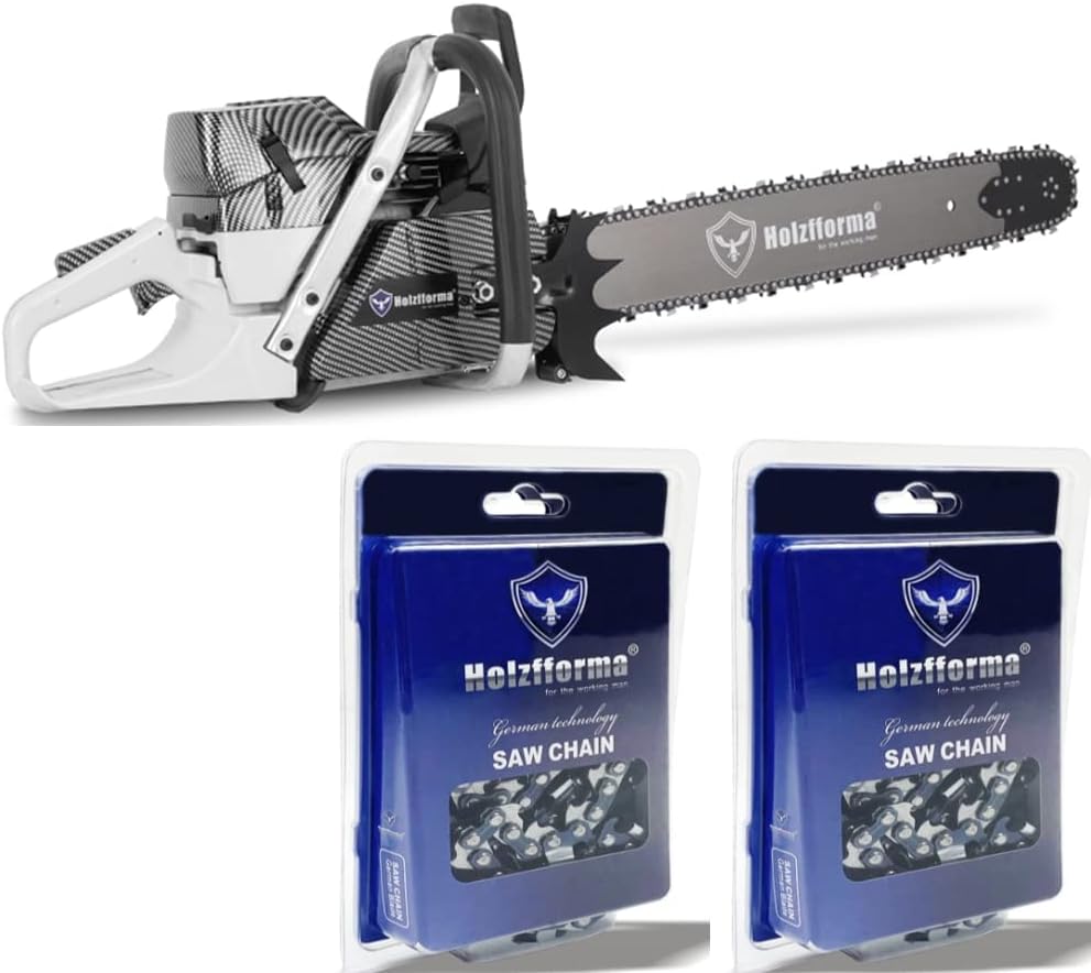 Holzfforma 71CC G372 PRO Chainsaw Power Head With 28inch Solid Guide Bar Standard Ripping Skip Chain Combo For 372