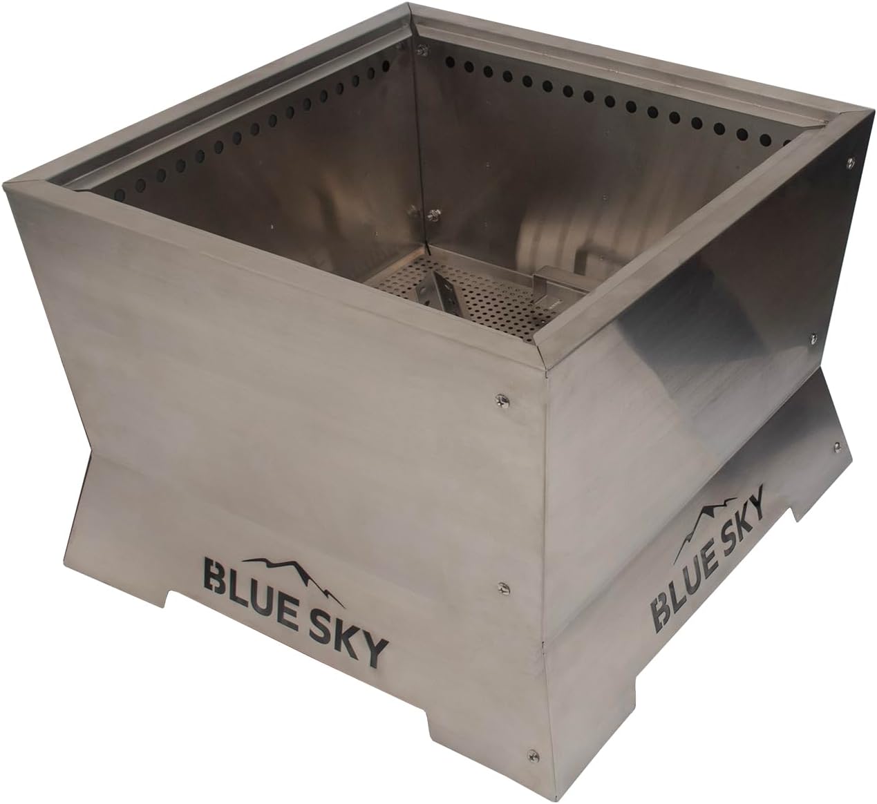 Blue Sky Outdoor Living Fire Pit - 22.00 x 16.00 Square Peak Smokeless Fire Pit with Stainless Steel Construction & Removable Ash Catch