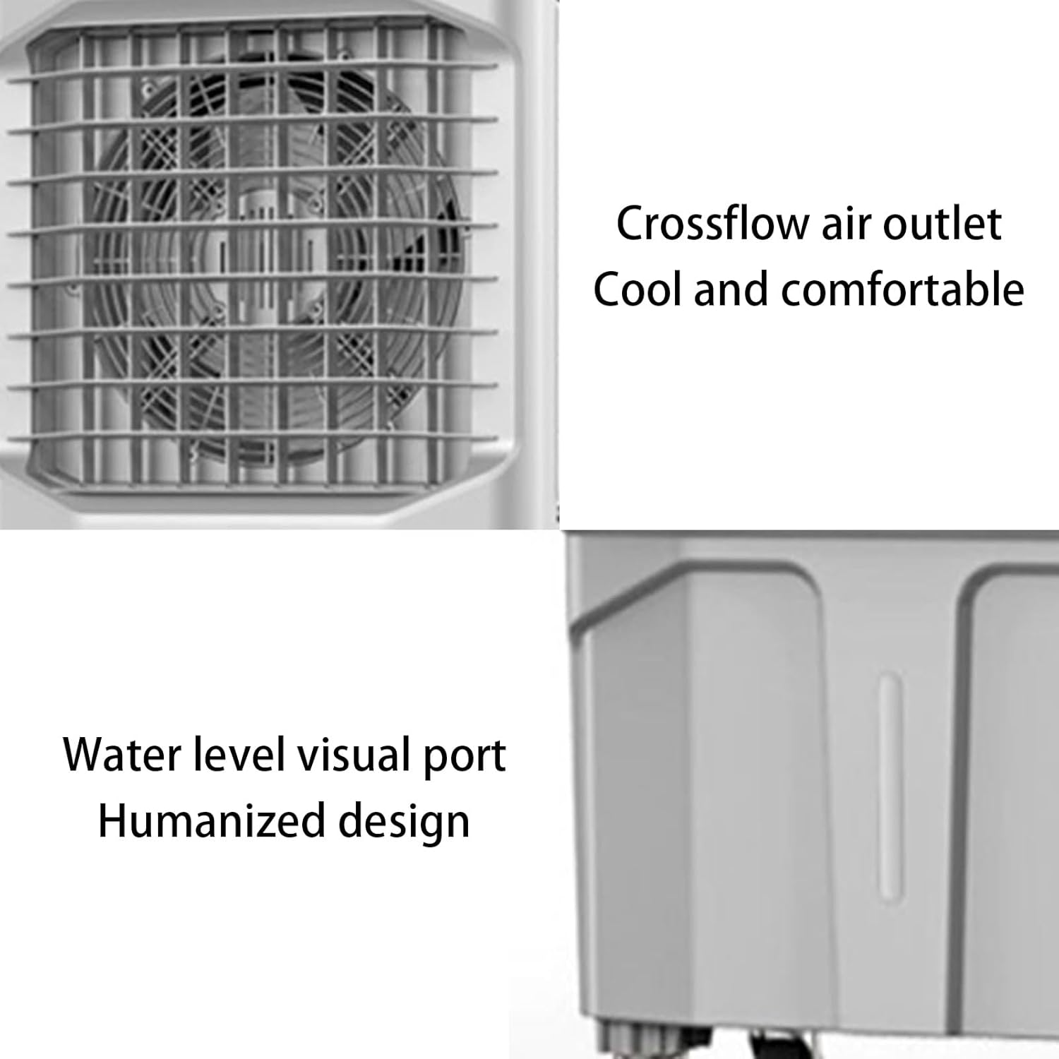 Portable Air Conditioners, 3-in-1 Evaporative Air Cooler, Swamp Coolers with Ice Pack and Timer, Portable Ac Great for Room Office(46 * 32 * 90cm)