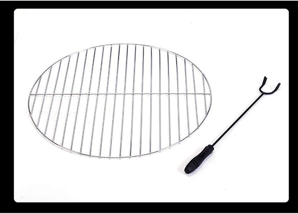 Outdoor Fire Pit Bonfire Wood Burning Patio Coal Grill Firepit for Outside Grill Charcoal Smokeless Grill with Spark Screen Poker and Fireplace Cover Stove Grill