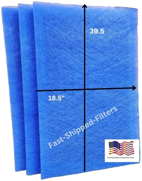 Fast-Shipped-Filters 3 Pack 20x42 Replacement Filter Pads Compatible with MicroPower Guard One Hour Air Cleaner 20x42 Refill Blue