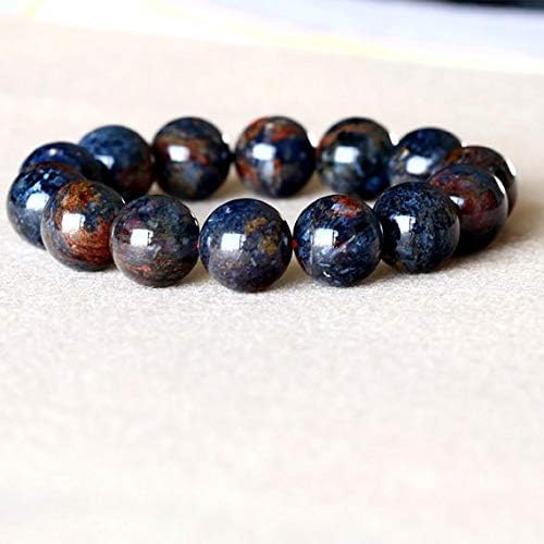 1 strands natural gold blue pietersite namibia stretch men's bracelet round big beads 15mm 05050