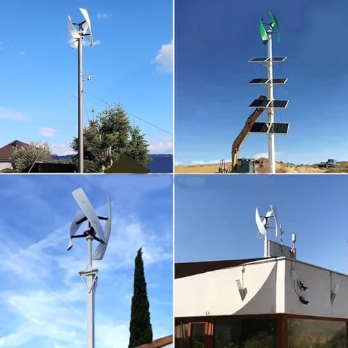 12000W Silent Vertical Wind Turbine Generator Kit - 12V 24V 48V Magnetic Levitation 3-Blade Wind Generator with MPPT Controller for Home & Street Lighting