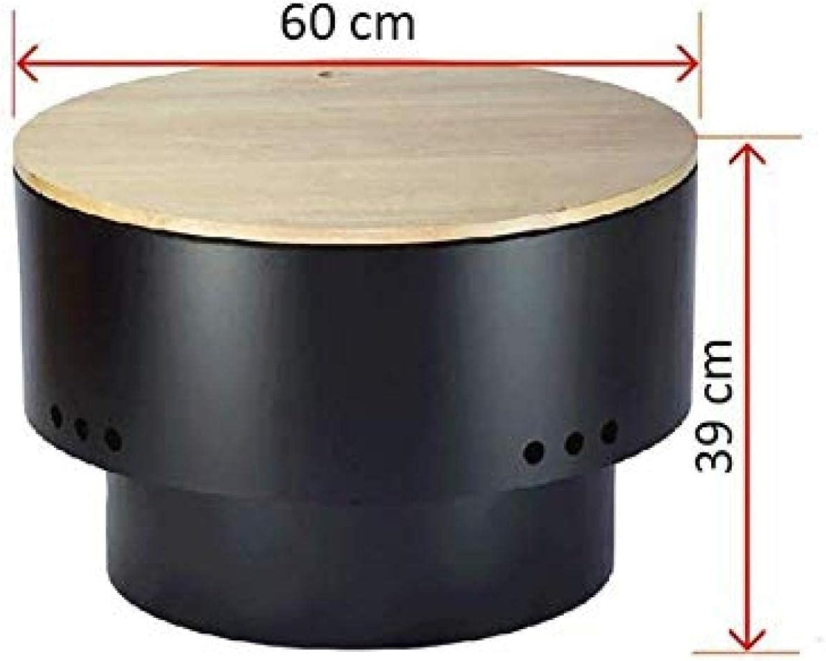 Fire Pit BBQ Grill Fire Bowl Heating Stove Round Table Barbecue Stove Garden Barbecue Rack Outdoor Bonfire Stove Courtyard