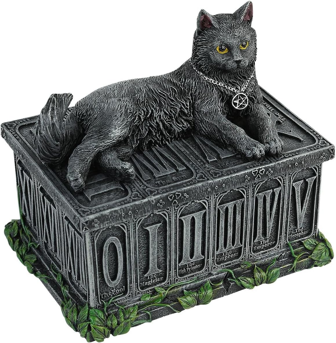 Nemesis Now B2808G6 Fortune's Watcher Tarot Box 17cm Black, Resin