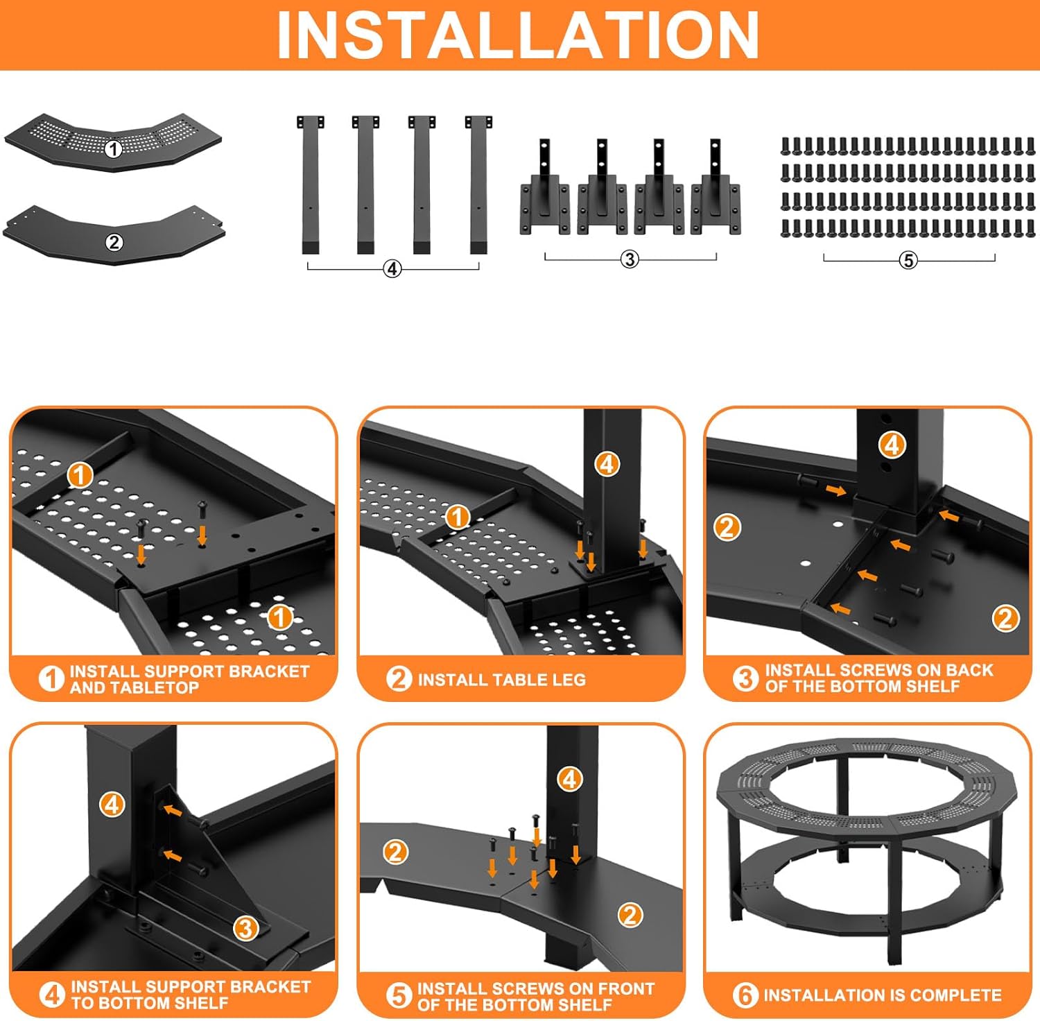 Fire Pit Surround Tabletop and Spark Protector Mesh Screenfor Solo Stove Yukon 27 Inch, Outdoor Smokeless Fire Pit Table for Wood Burning Fire Pits, Powder-Coated Steel Stove Table Surround with Cover