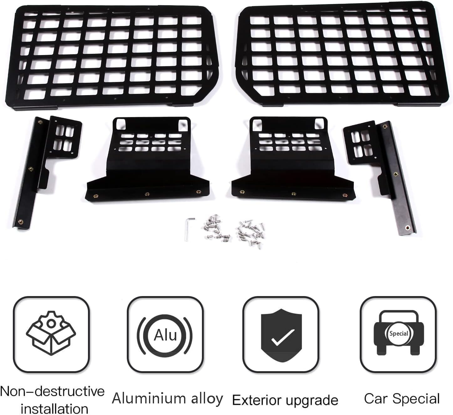 PIUGILH Trunk Storage Panel Fit for Land Rover Discovery 3 4 2004-2016, Modular Rear Left and Right Cargo Rack Shelf Luggage Holder, Interior Trunk Storage Shelf Accessories, 2PCS