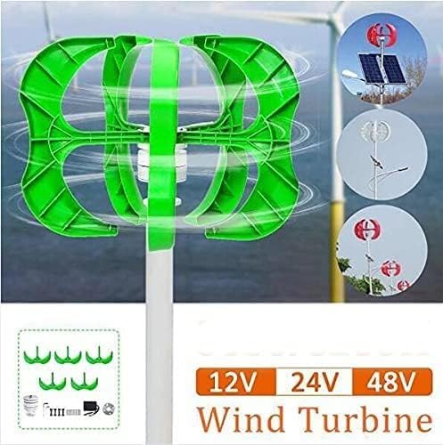 LiuSj JUnSt Vertical Wind Generator,10000W Wind Generator 5 Blades Generator 12/24V/48V Lantern Wind Turbine Vertical Axis