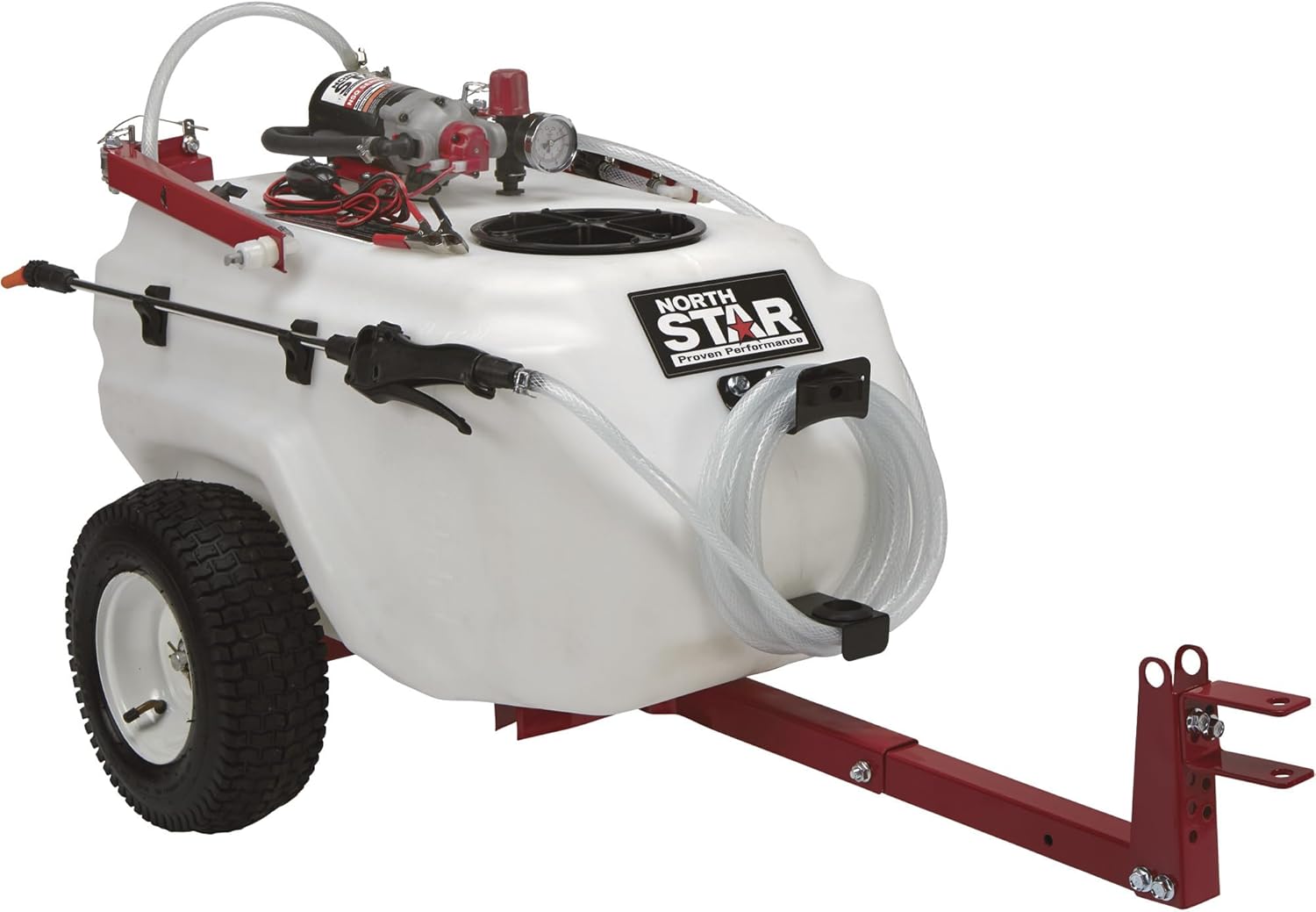 NorthStar Tow-Behind Trailer Boom Broadcast and Spot Sprayer - 21-Gallon Capacity, 2.2 GPM, 12 Volt DC