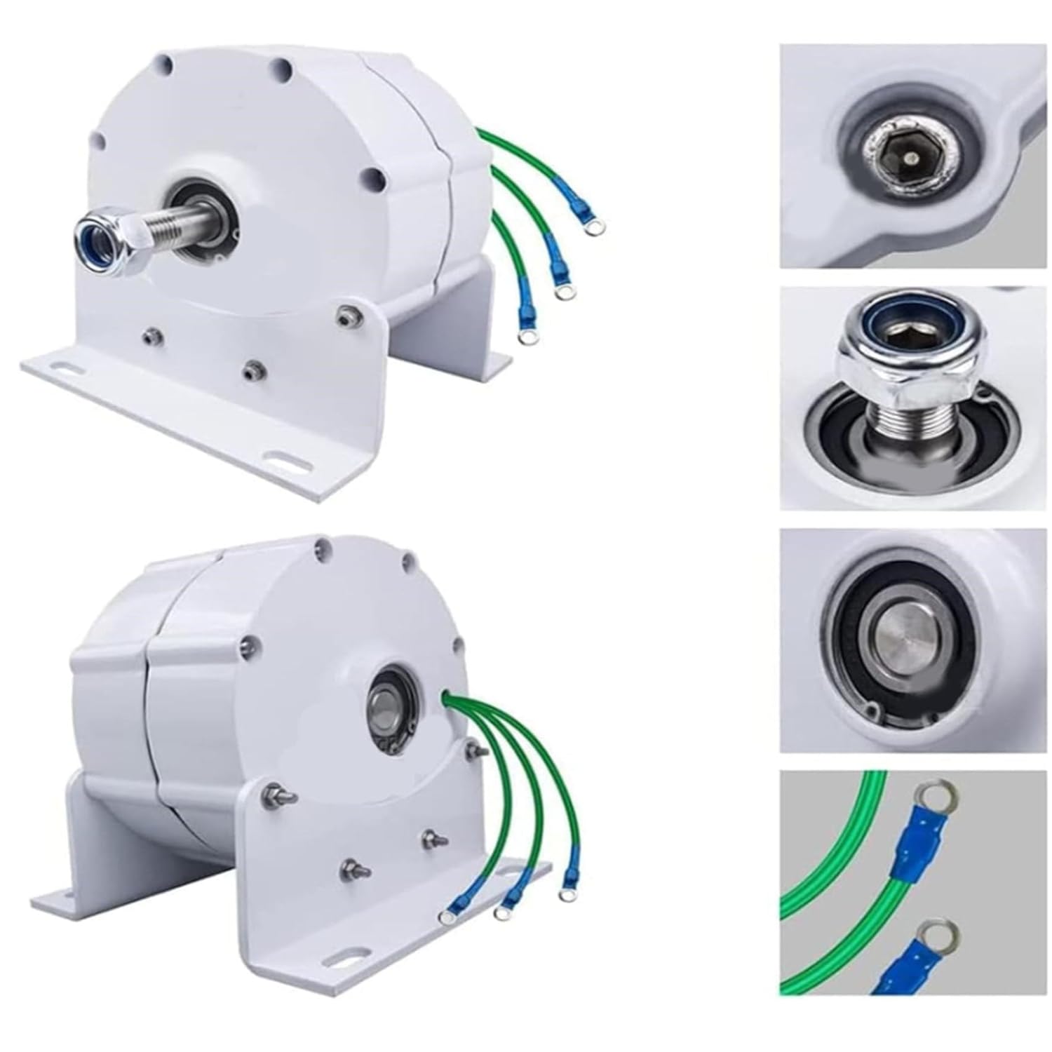 48v,BAOJUHUIKANG 5000W Permanent Magnet Generator 12V 24V 48V 220V 450Rpm AC DC Permanent Magnet Alternator Motor with Controller for Wind Water Turbine(with Base)