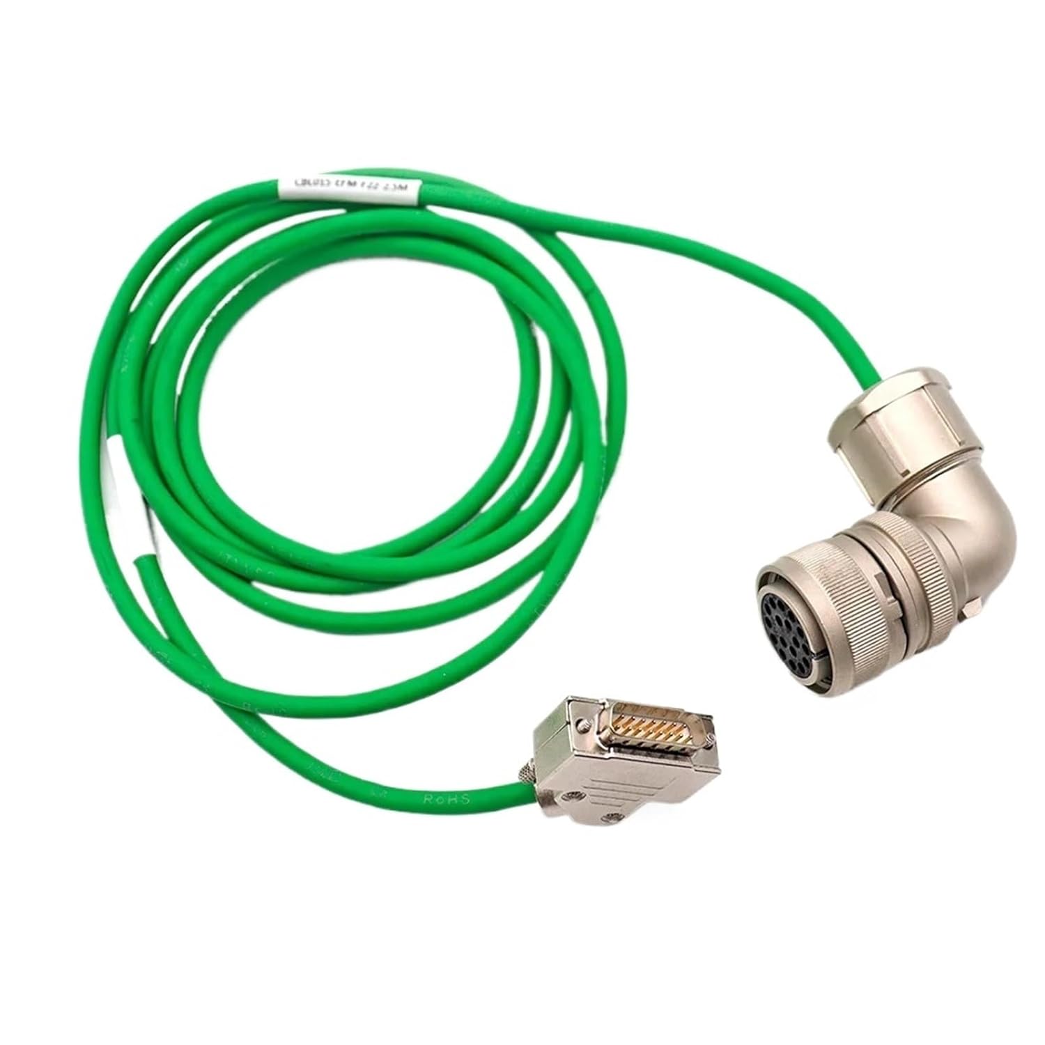 17Pin Encoder Cable Right Angle to D-Sub Servo Signal Wire for CNC Machine/Automation – 1m 2m 3m 5m 10m 15m(15m)