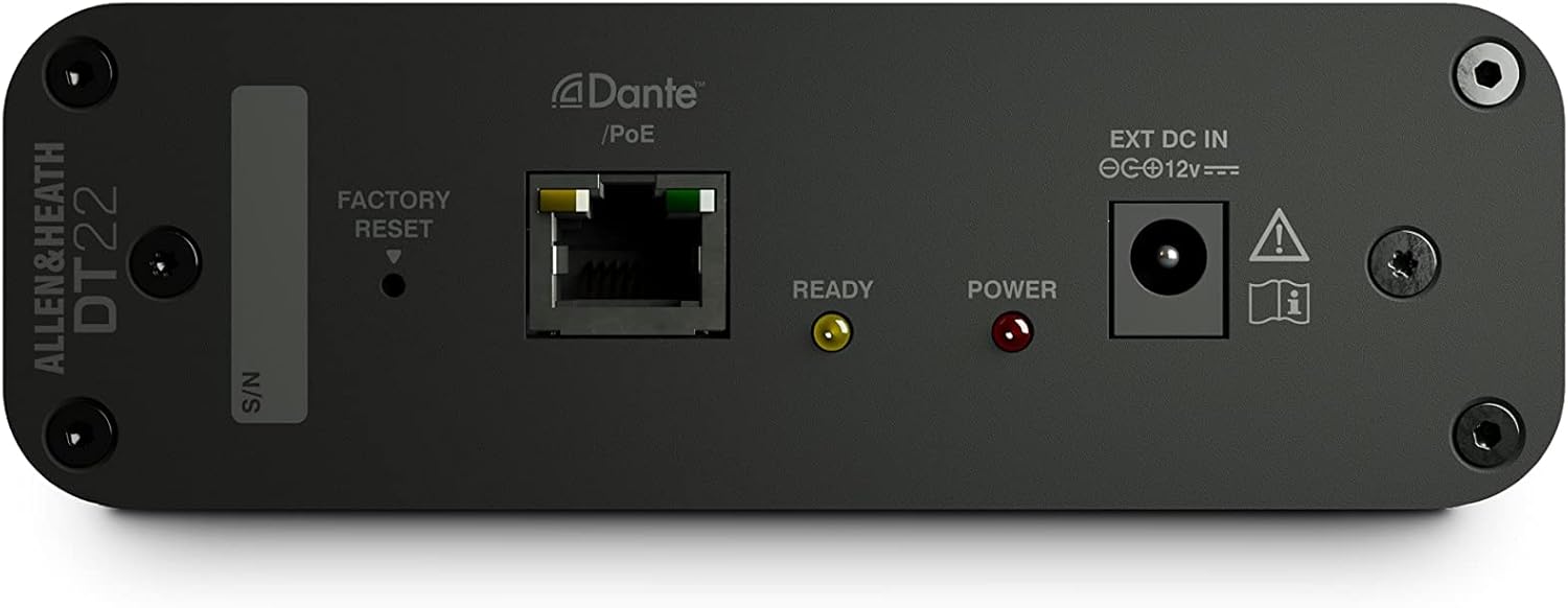 Allen & Heath AH-DT-22-M Dante I/O Interface, 2 In/2 Out, No Power Supply