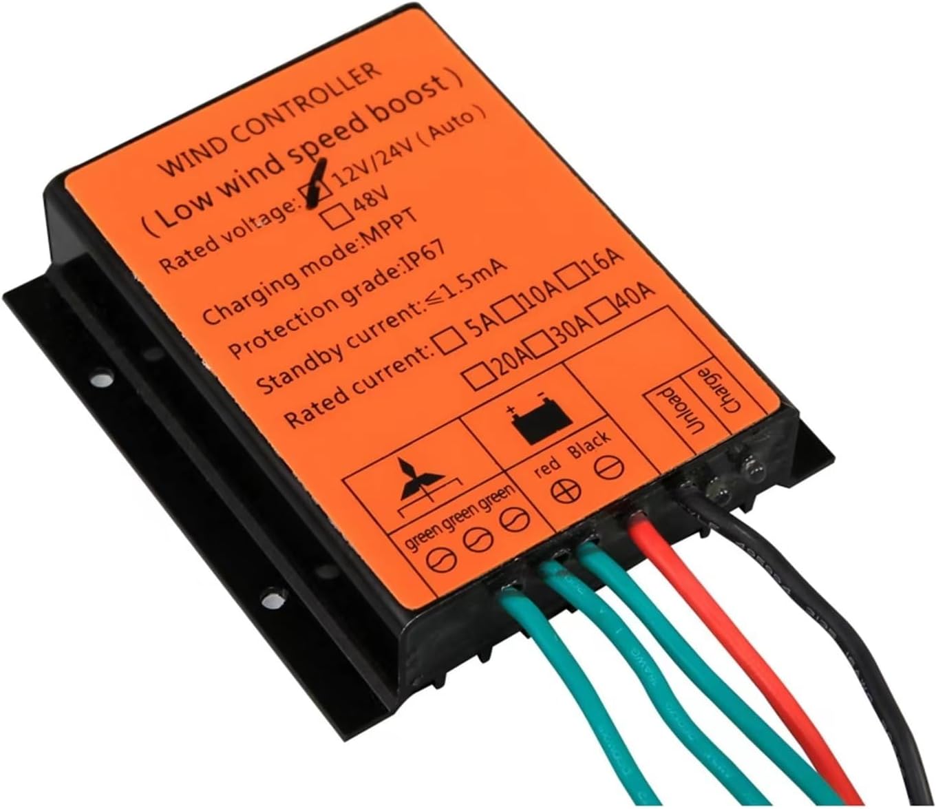 3kw Vertical Wind Turbine Generator Kit 12v 24v 48V Wind Turbine Windmill with Controller Portable Vertical Wind Turbine Generator for Boat RV Home (Color : B, Size : 48V)