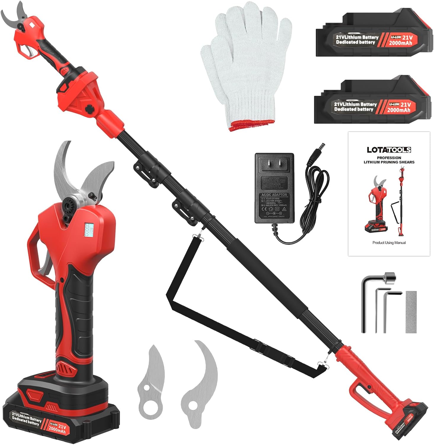 Electric Pruning Shears with Telescopic Rod, 50mm 1.96