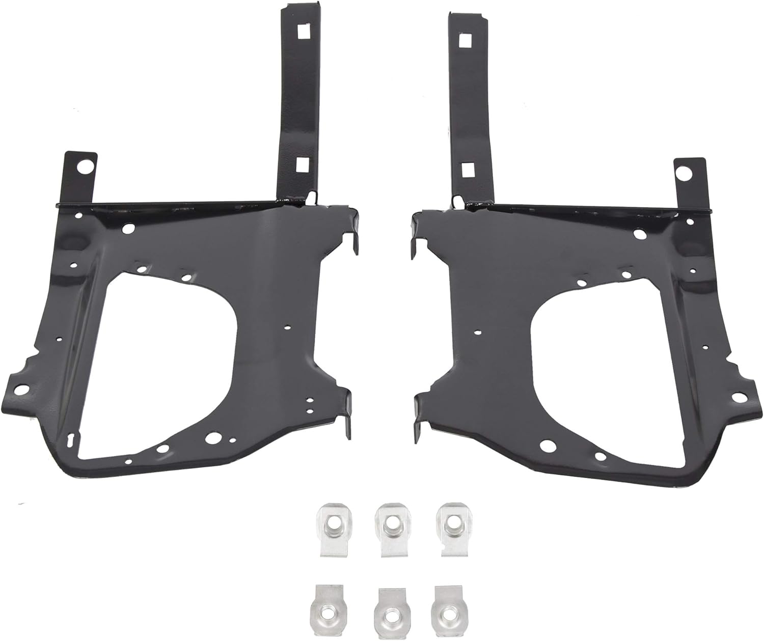 Front Bumper Brackets 1Pair Compatible with 2010-2018 Dodge Ram 2500 3500 4500 5500 Replacement for CH1061103 68064329AD 68064329AB Steel Powder Coated Black Left & Right