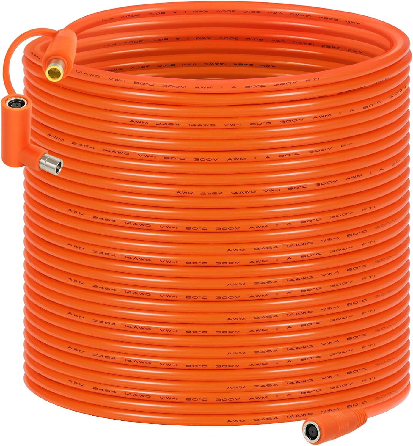 8mm DC Extension Cable 100FT – DC7909 Male to Female Solar Cable with DC8020 Adapter, 14AWG Tinned Copper Wire, Waterproof – Works with Most Portable Power Stations and Solar Generators
