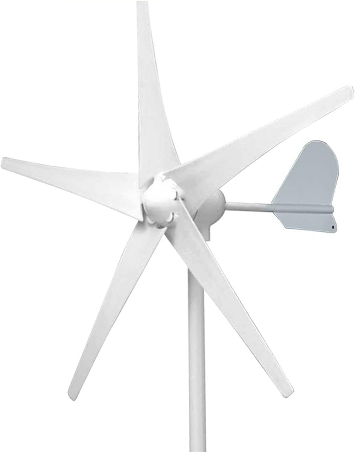 Wind Turbine Real 500 W Horizontal Wind Turbine Generator 12 V 24 V 48 V 3/5 Blades Windmill Home Use + 600 W Waterproof Charger Controller (Color : Flange base, Size : 6 BLADES_12_500W)