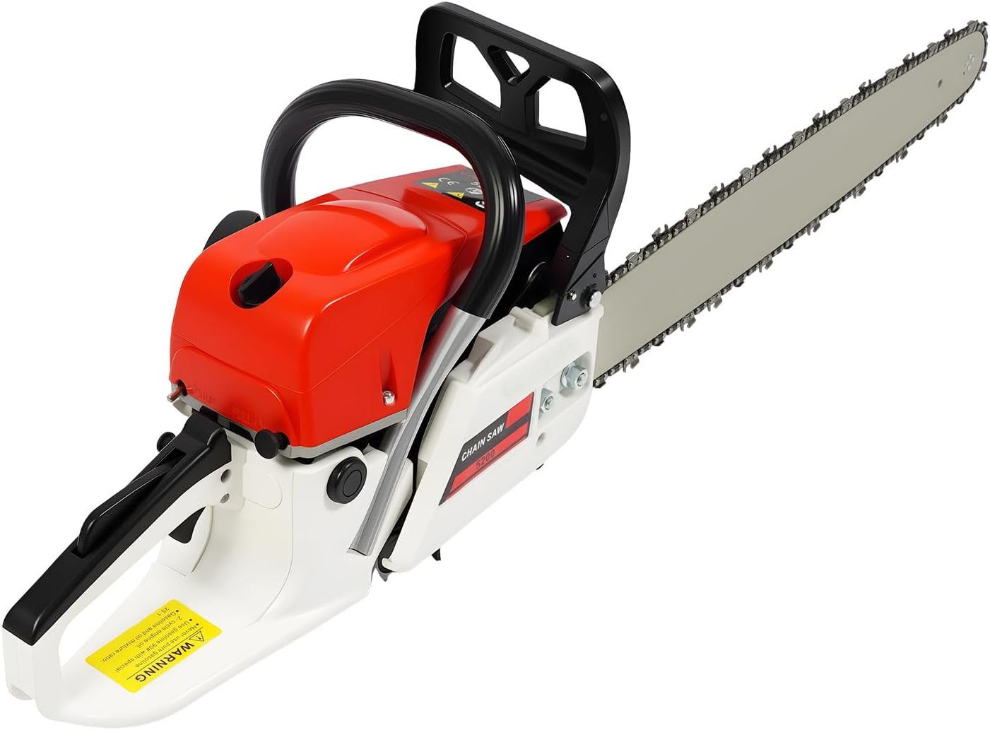 22 Inch Gas Chainsaw, 52CC 2-stoke Single Cylinder Gas-powered Chainsaw 7500RPM Petrol Handheld Cordless Gasoline Chain Saw w/Tool Kit for Cutting Wood Tree & Trimming Farm Garden