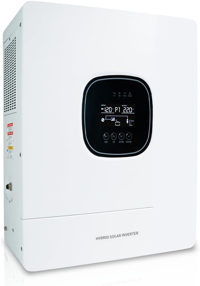 Yinleader Hybrid Solar Inverter 6500 watt, 48V Pure sine Wave Hybrid Inverter to 240V Inverter and 120A MPPT Solar Inverter Charger for Off-Grid System