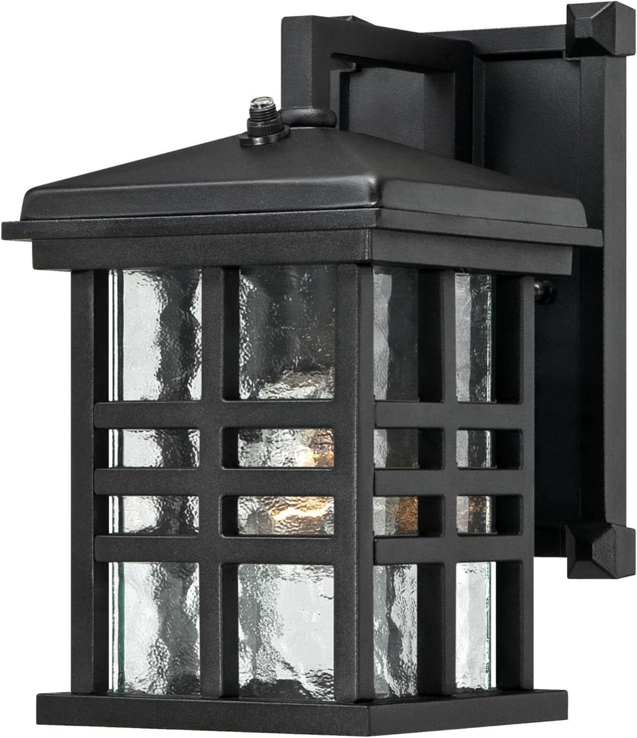 Westinghouse 6204500 Caliste 1 Light Outdoor Wall Lantern with Dusk to Dawn Sensor, Textured Black