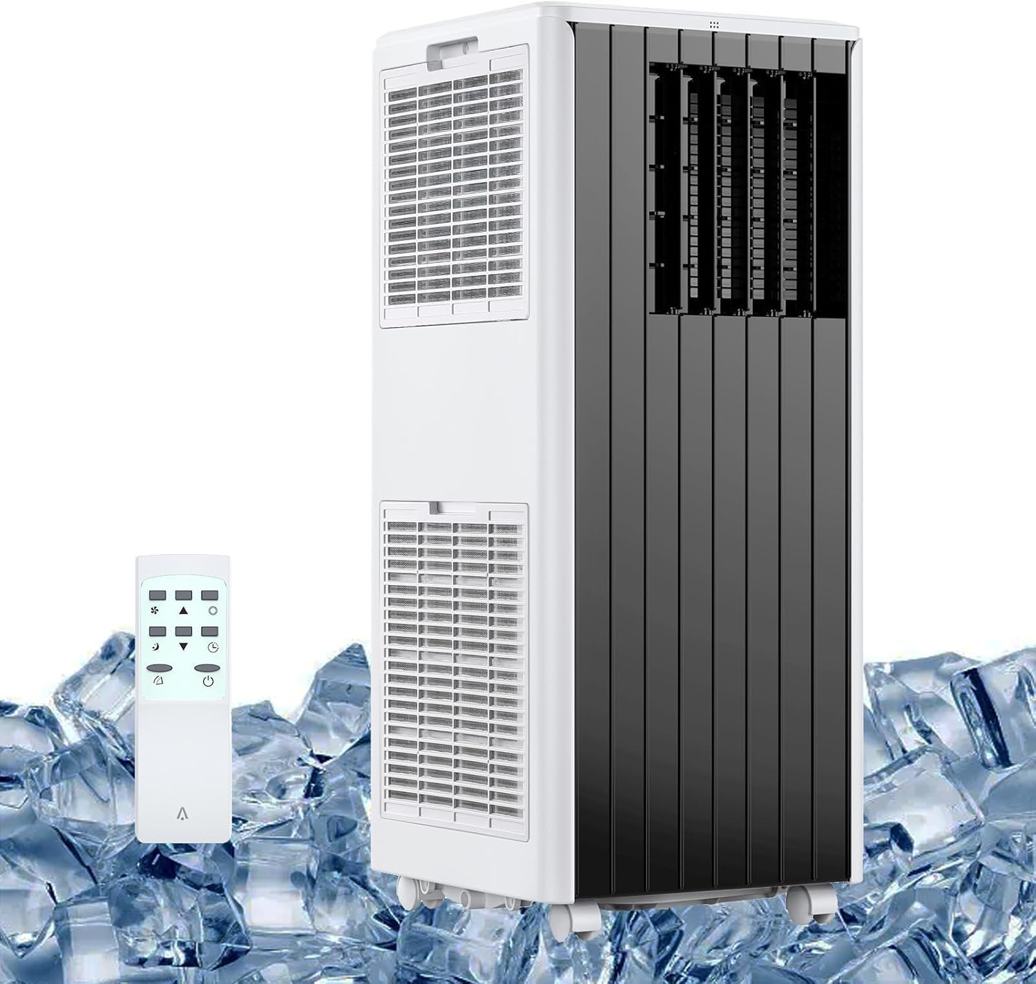 8,000 BTU Portable Air Conditioner, 3-in-1 AC Unit with Built-in Cool, Dehumidifier & Fan Modes for Room up to 350 sq.ft, 2 Fan Speeds, 24H Timer,Remote Control