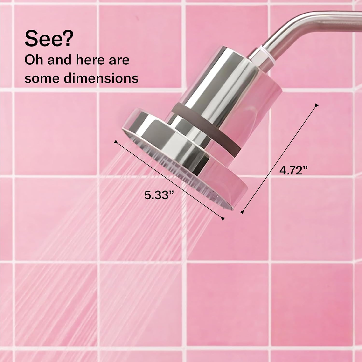 THE JOLIE FILTERED SHOWERHEAD with Shower Filter System- High Pressure Showerhead, Hair and Skincare Accessory to Improve Beauty and Personal Care Routine (New Modern Chrome)