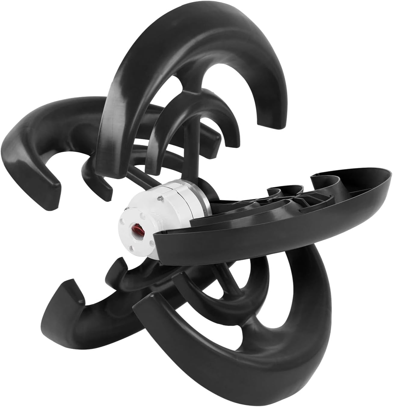 1200W Wind Turbines Kit 5 Blades Power Generator for Boat Charging Black Lantern Type Industrial Energy Equipment Low Starting Speed for Home(48V)